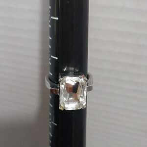 Unlisted Silver Ring with Clear Gemstone